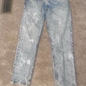 Levi's Men's Blue Acid Wash Straight Jeans